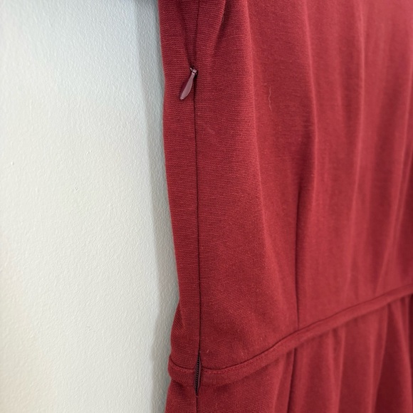 Stella McCartney Burgundy Long Sleeve Sheath Dress Minimalist Designer Sz 44(12) - Picture 5 of 14